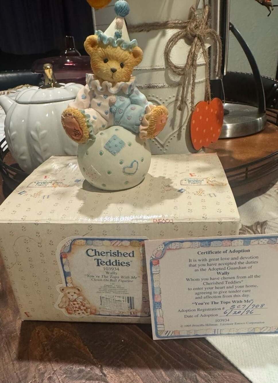 Cherished Teddies Wally You Are The Tops With Me Clown Figurine #103934